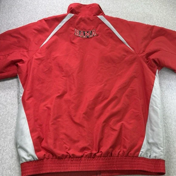 Alabama Crimson Tide Jacket Men's Medium Red‎ Gray Full Zip Essex Fleece Lined - Picture 9 of 11